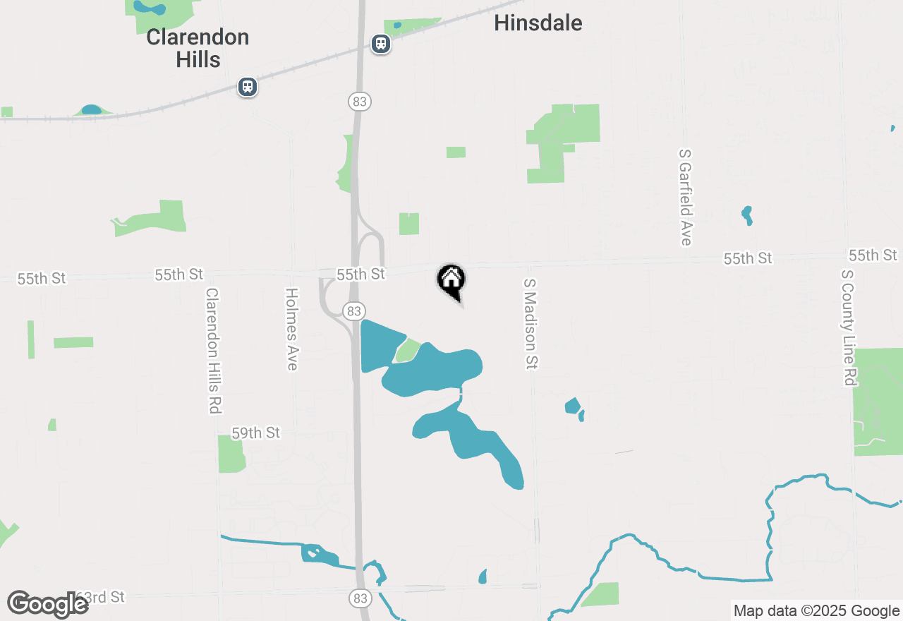 Map of 621 W 56th Street, Hinsdale, IL 60521