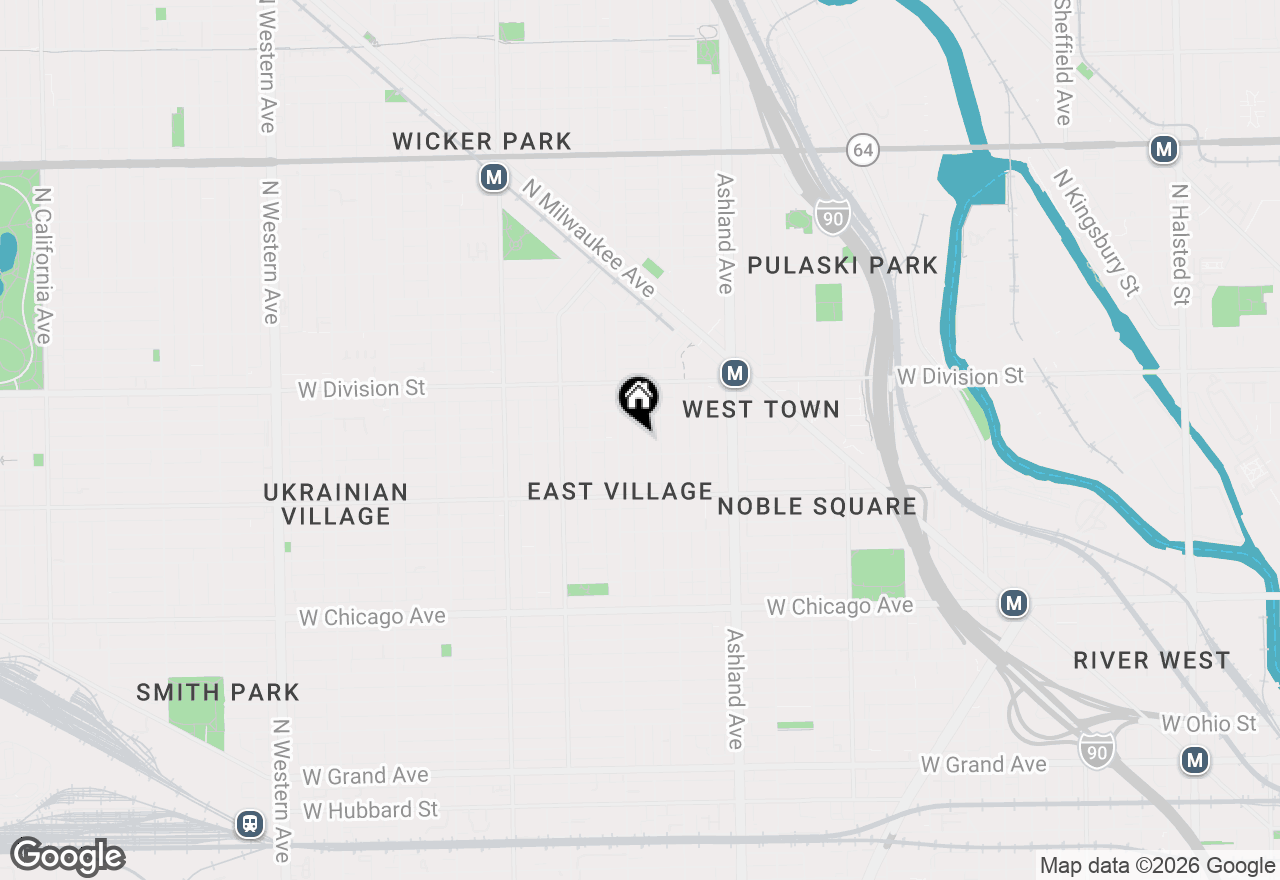 Map of 1060 N Hermitage Avenue #3, Chicago, IL 60622