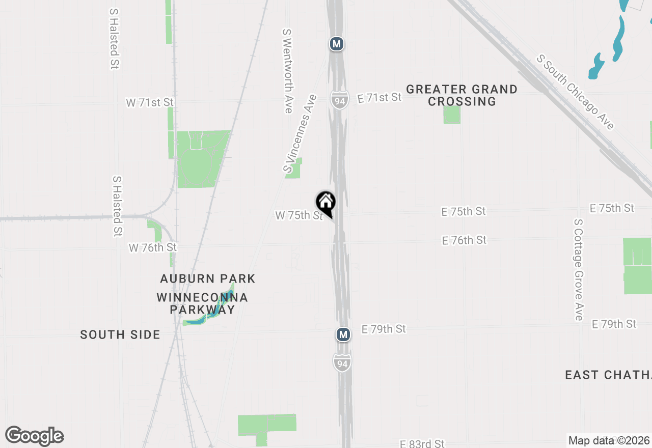 Map of 7516 S Lafayette Avenue, Chicago, IL 60620
