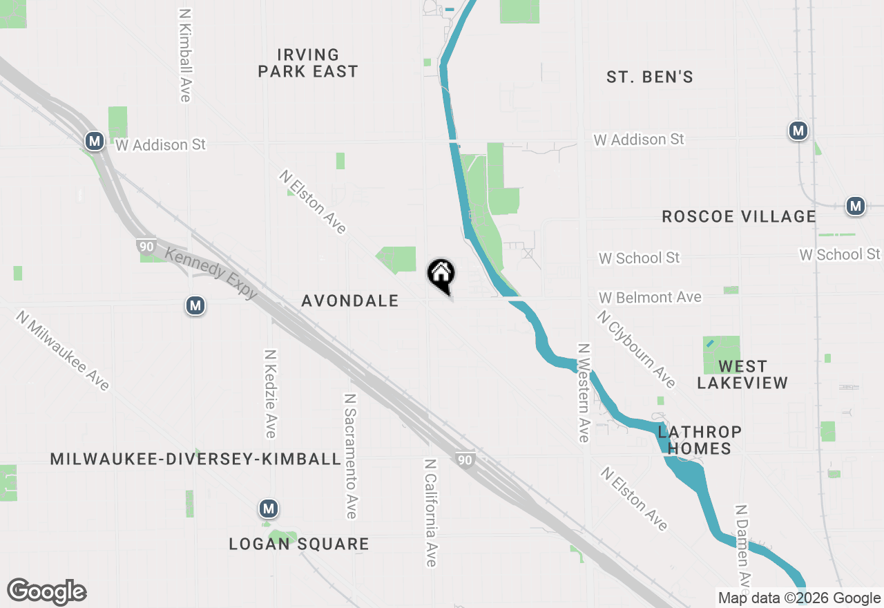 Map of 2741 W Belmont Avenue #2, Chicago, IL 60618