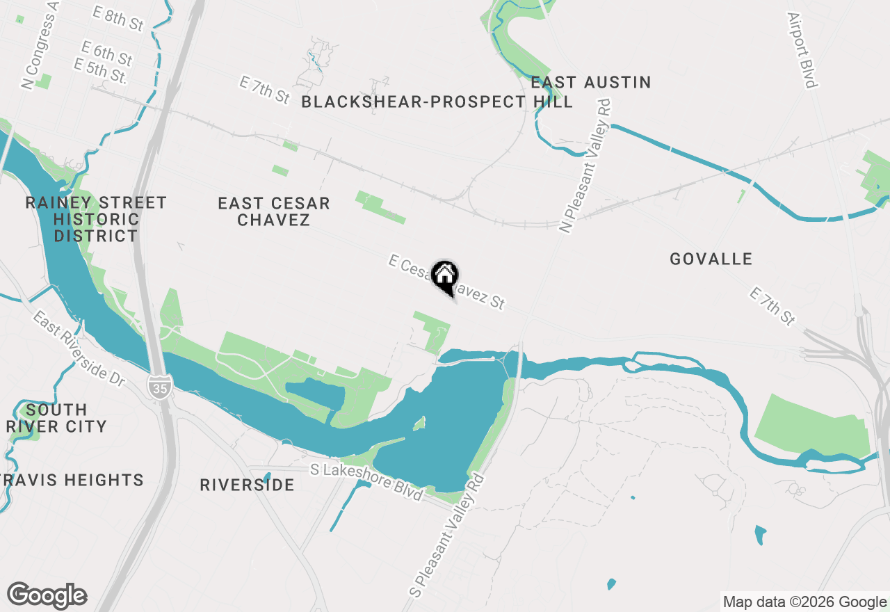 Map of 2401 Willow St, Austin, TX 78702
