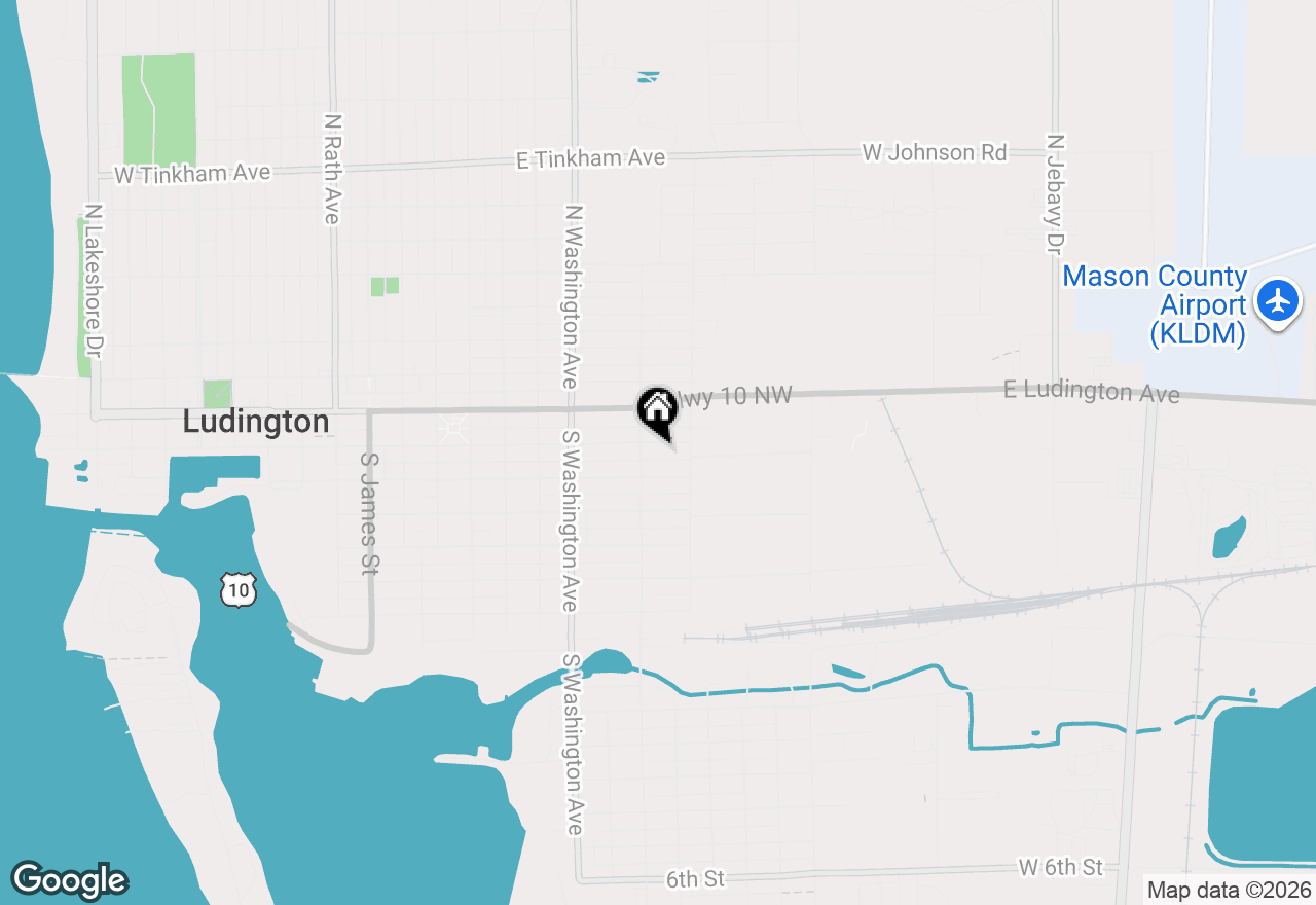 Map of 806 E Loomis Street, Ludington, MI 49431