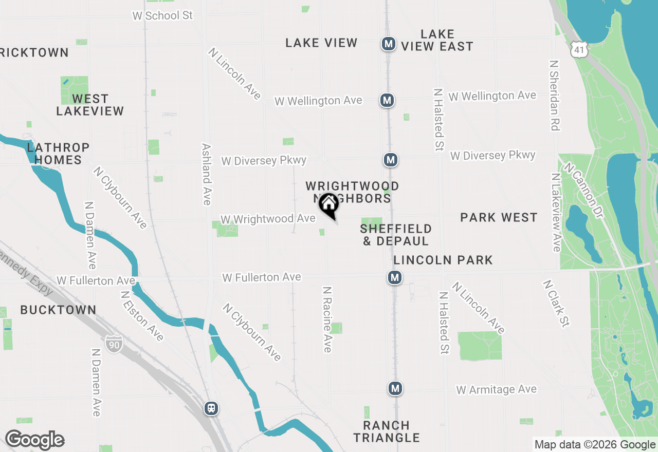 Map of 2545 N Racine Avenue #1, Chicago, IL 60614