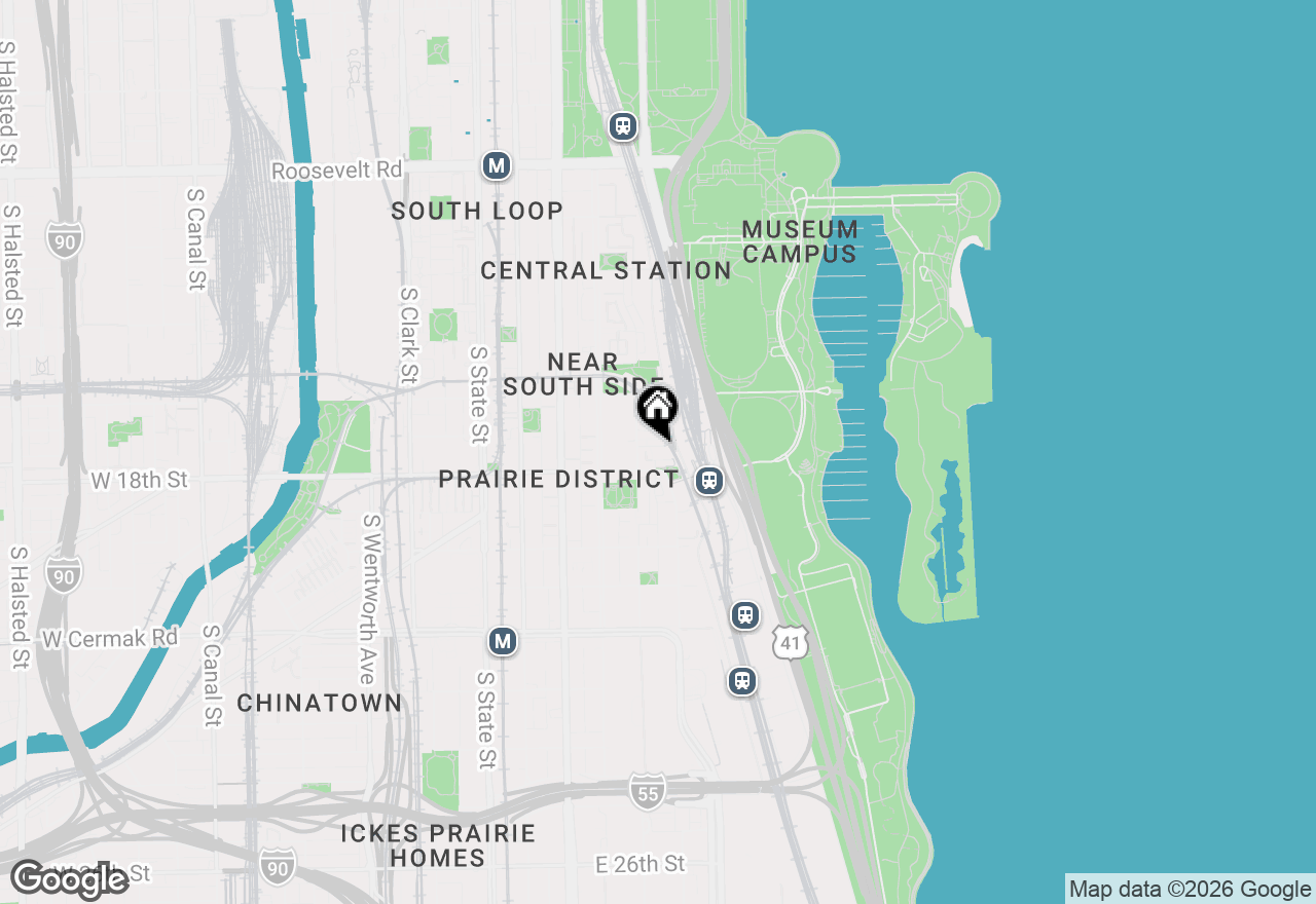 Map of 1717 S Prairie Avenue #1204, Chicago, IL 60616