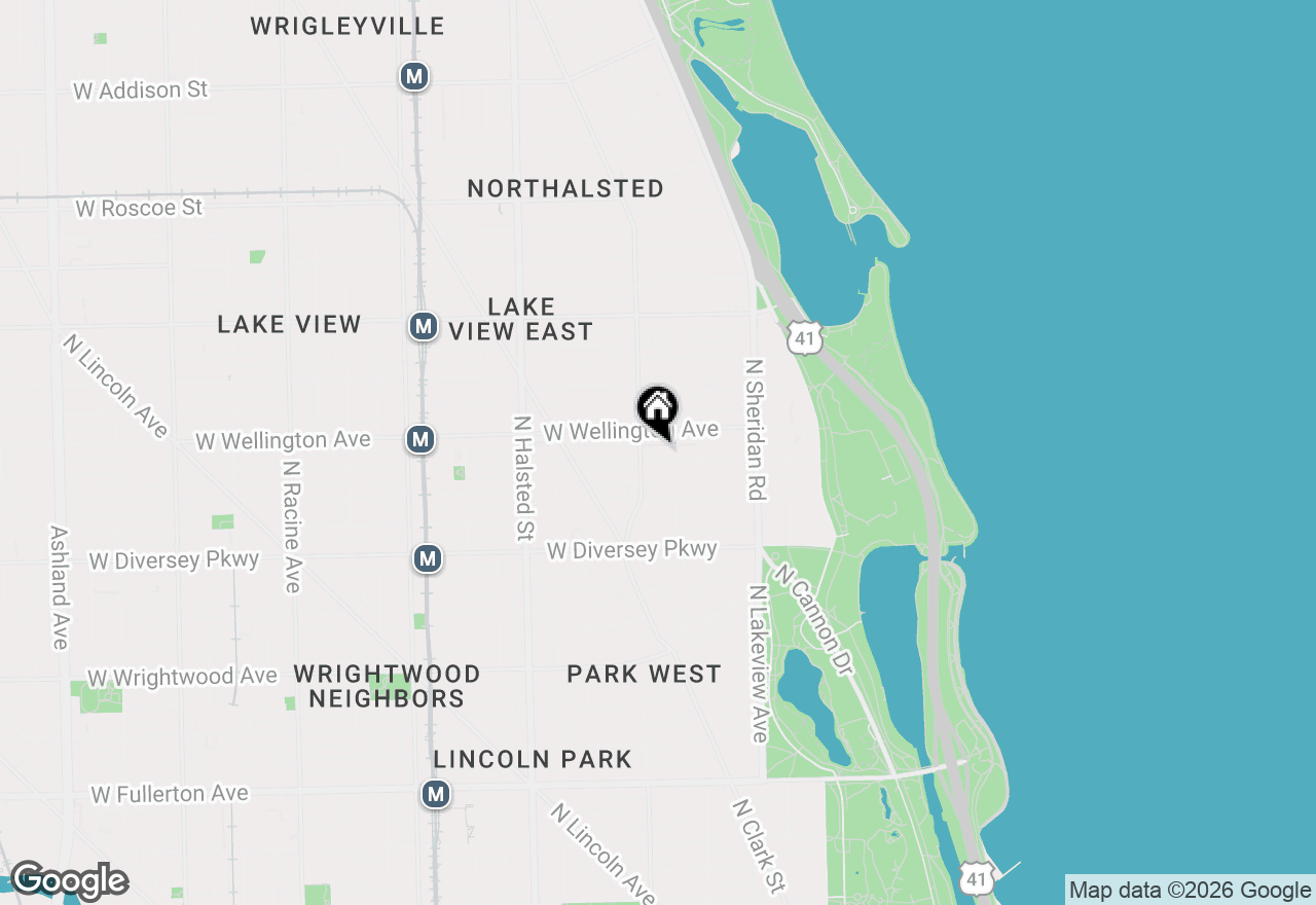 Map of 540 W Oakdale Avenue #3W, Chicago, IL 60657
