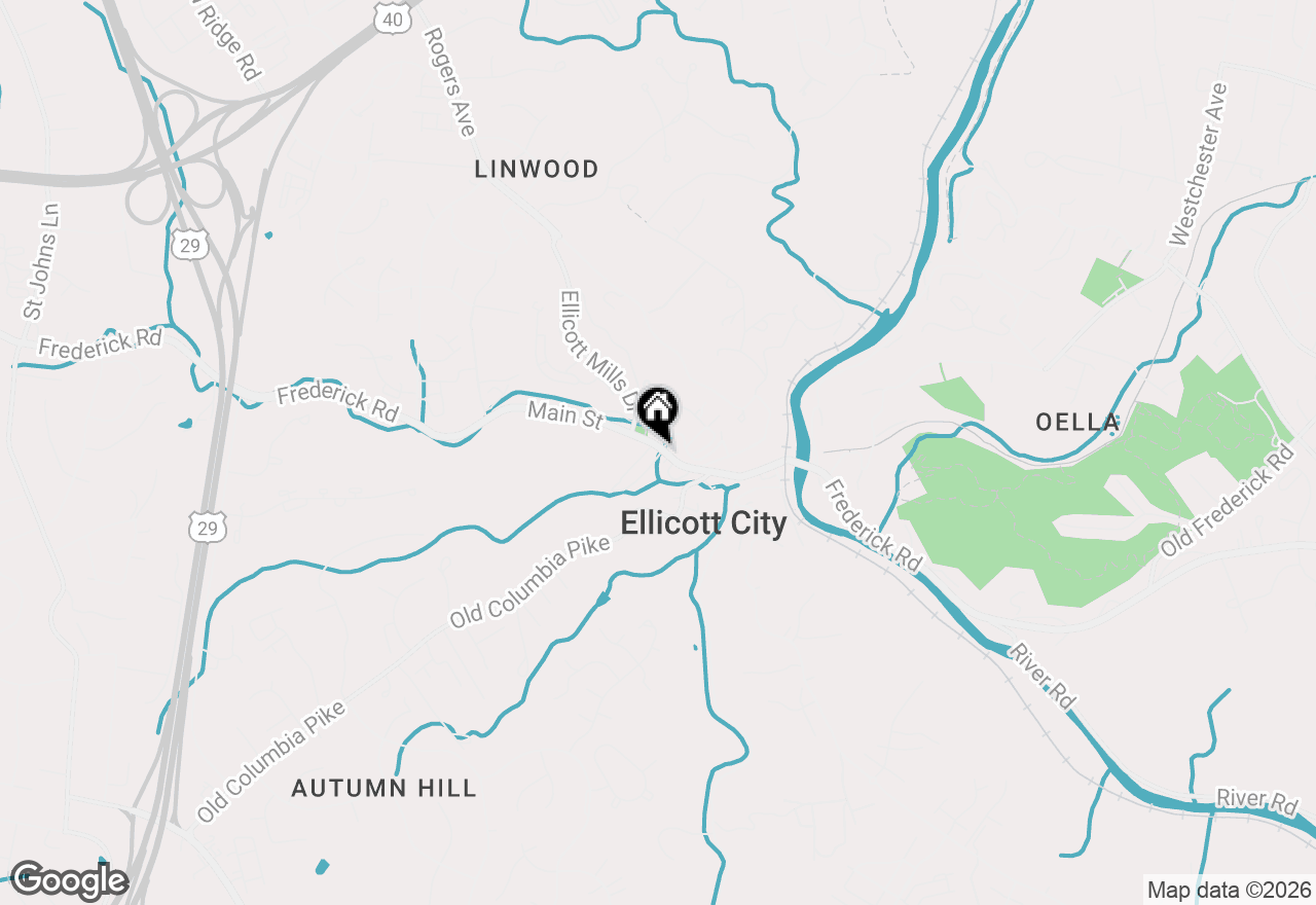 Map of 8345 Main Street, Ellicott City, MD 21043