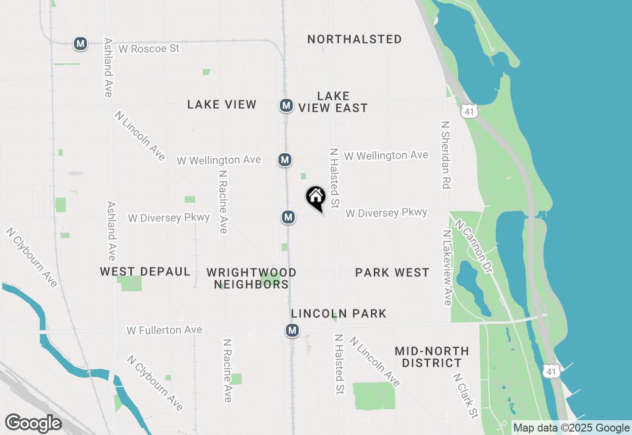 Map of 843 W Diversey Parkway #1, Chicago, IL 60614