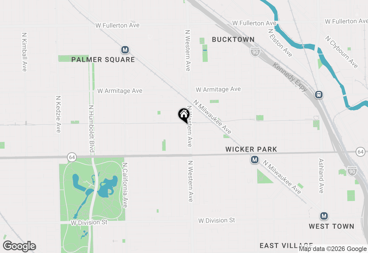 Map of 1747 N Artesian Avenue #2, Chicago, IL 60647