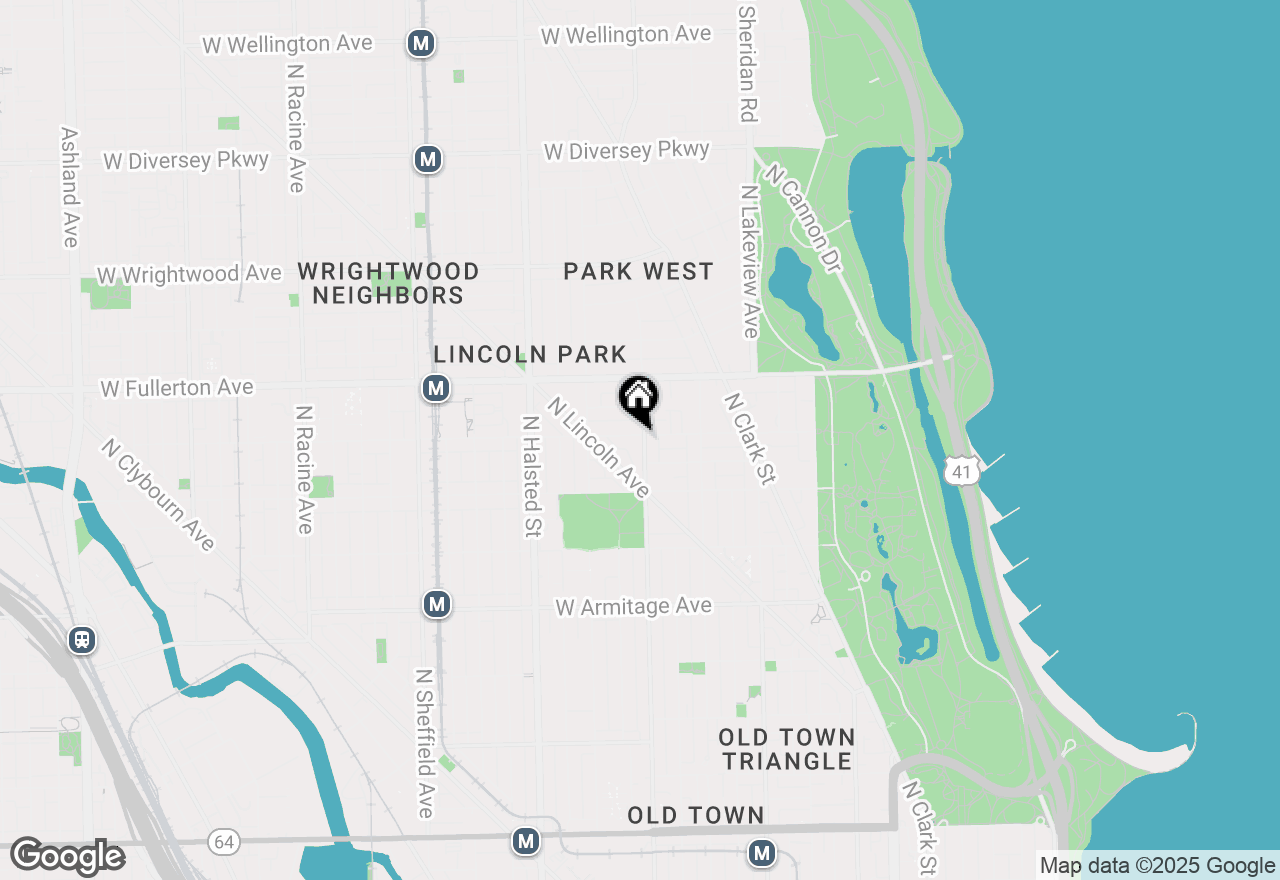 Map of 601 W Belden Avenue #4B, Chicago, IL 60614