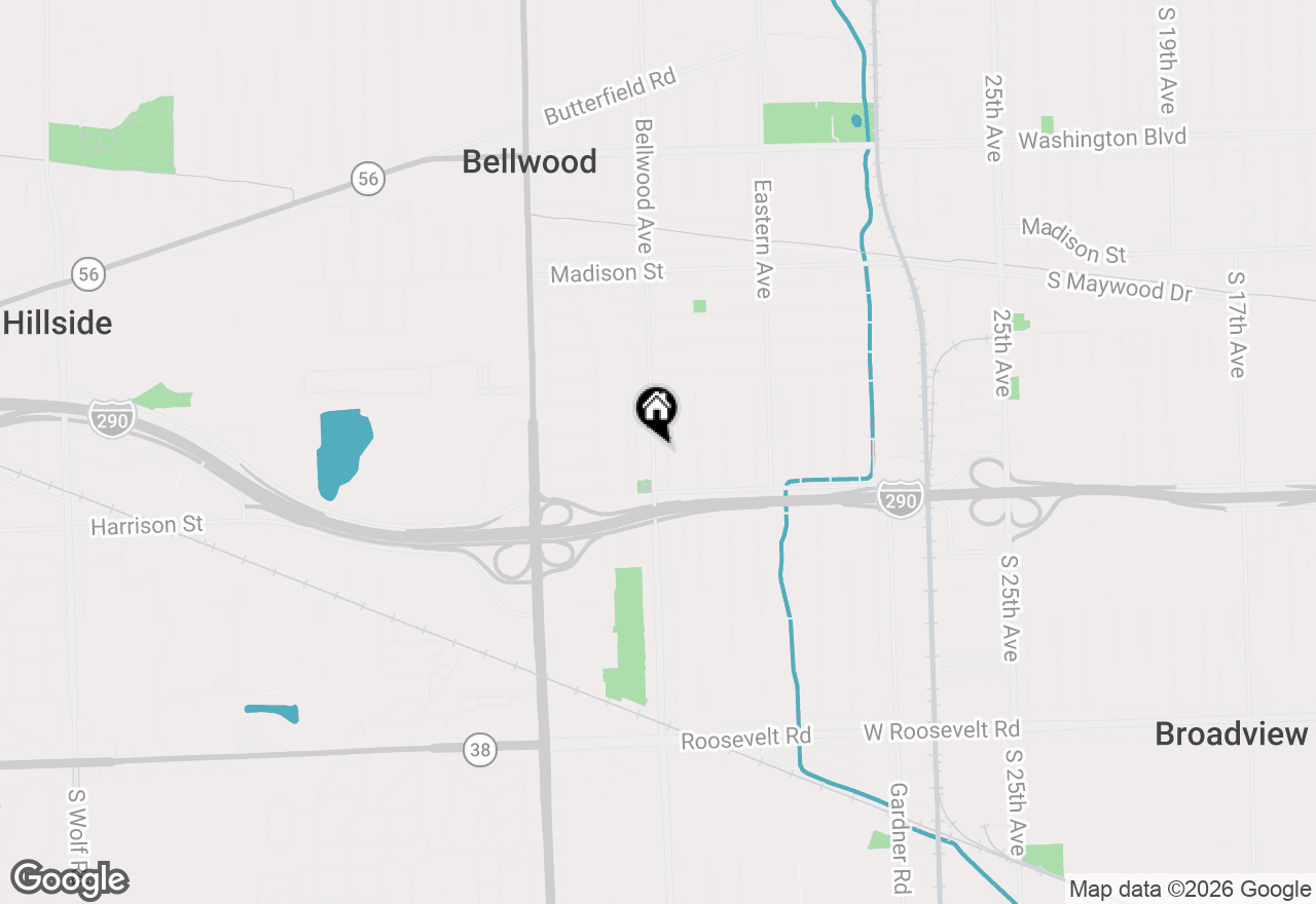 Map of 3624 Van Buren Street #A, Bellwood, IL 60104