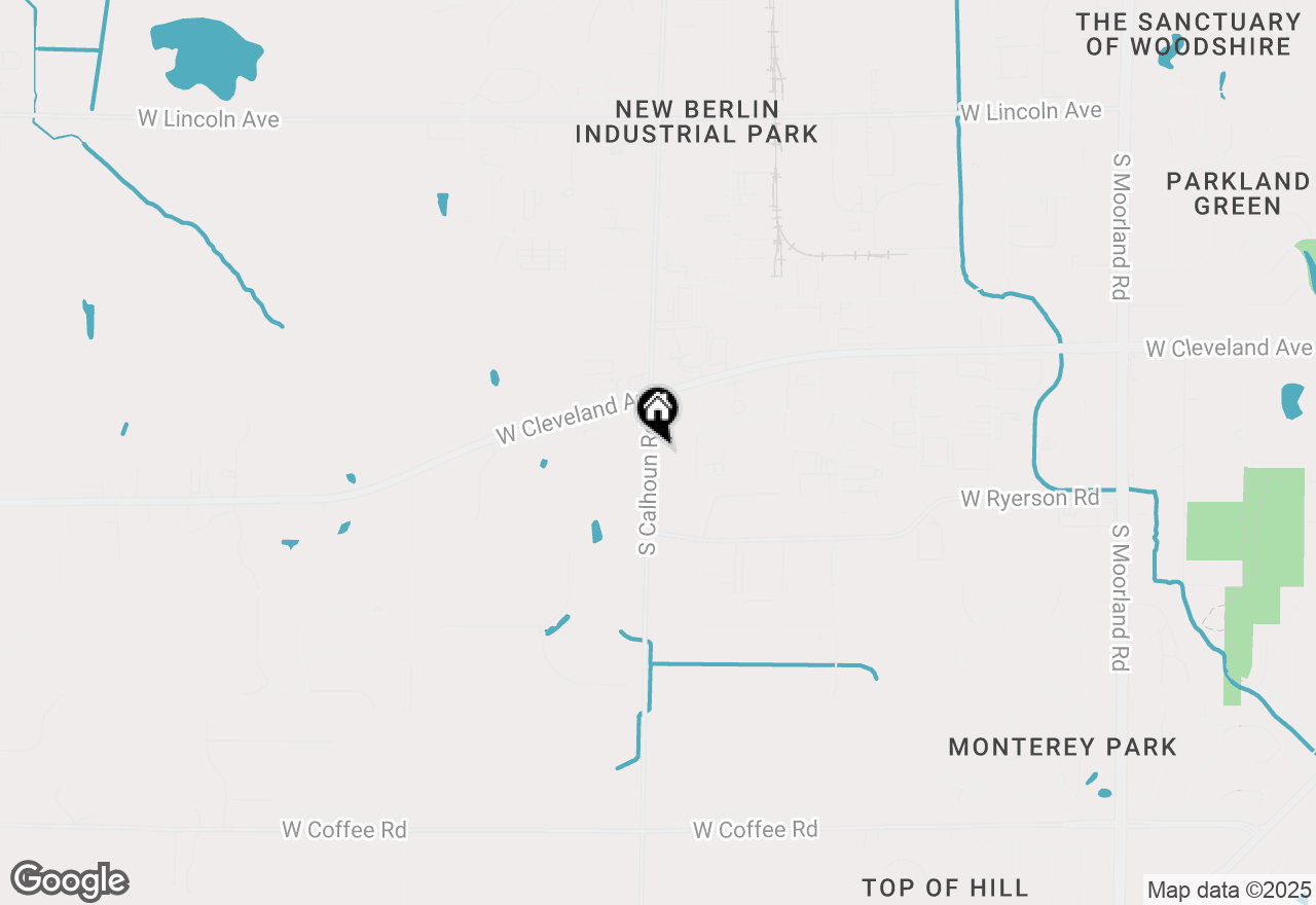 Map of 2870 S Calhoun Rd, New Berlin, WI 53151