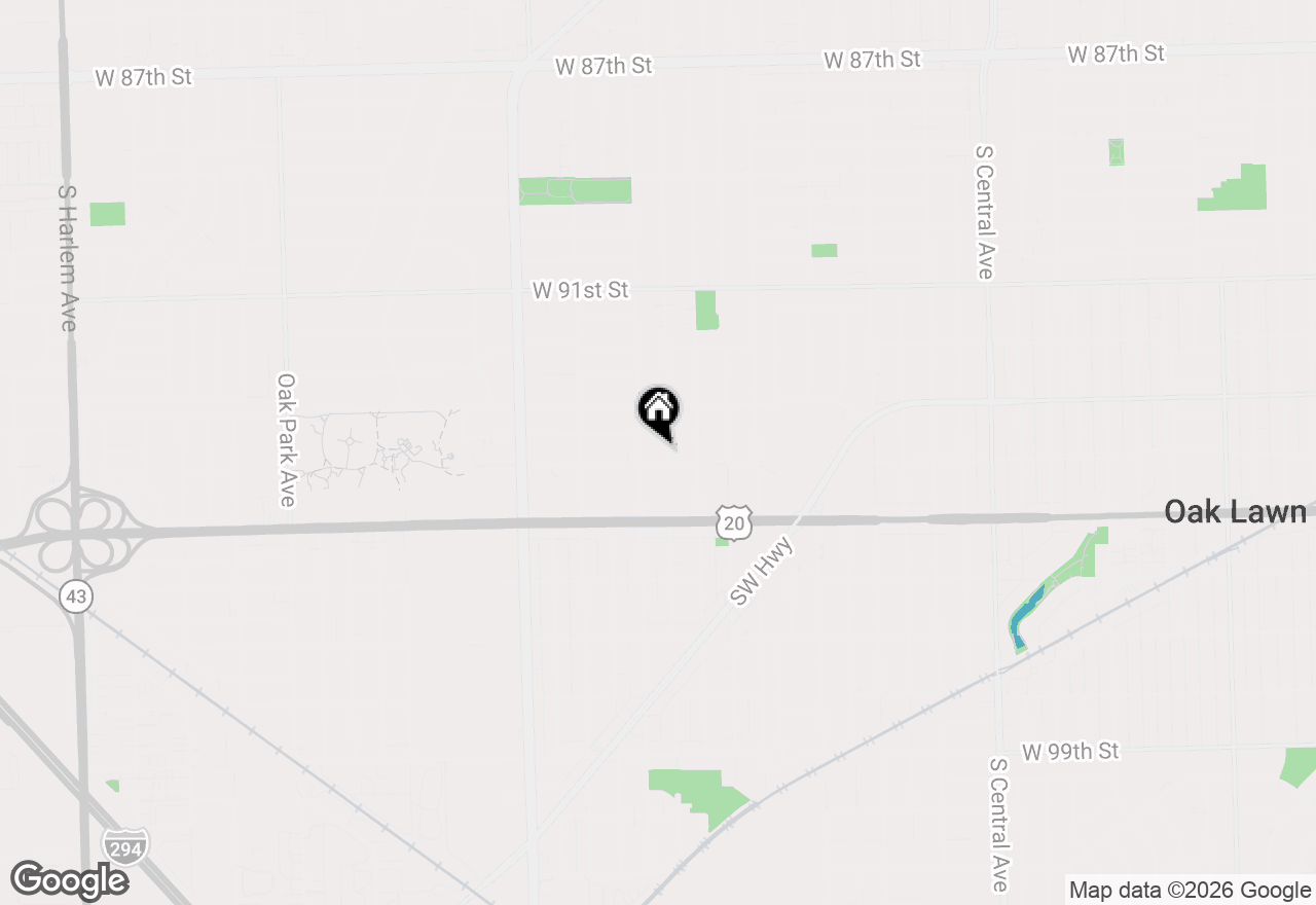 Map of 9336 Moody Avenue, Oak Lawn, IL 60453