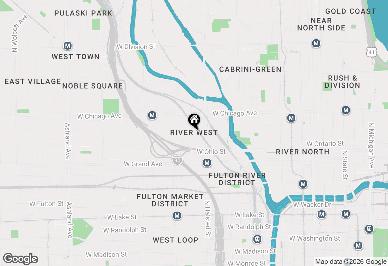 Map of 680 N Green Street #408, Chicago, IL 60642