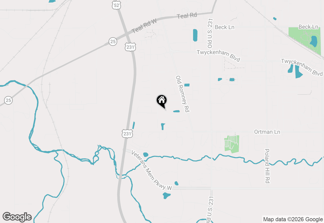 Map of 340 Plantation Way, Lafayette, IN 47909