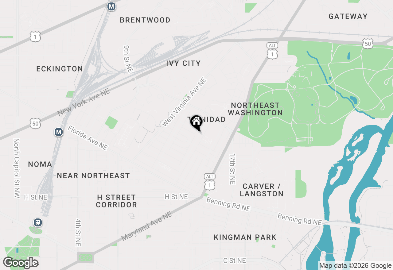 Map of 1636 Trinidad Avenue Ne #2, Washington, DC 20002
