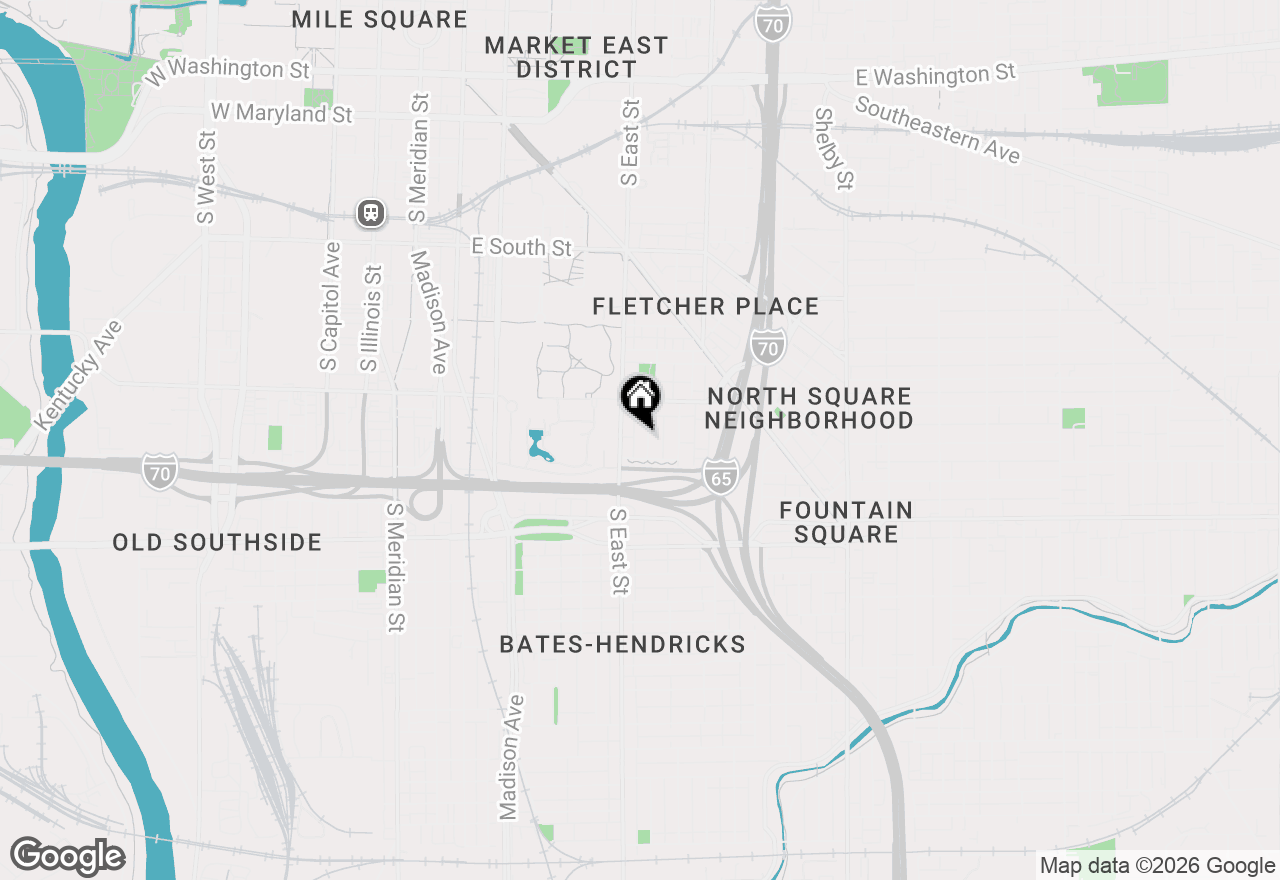 Map of 906 Greer Street, Indianapolis, IN 46203