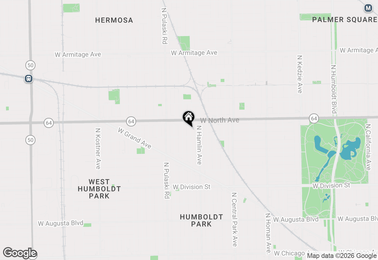 Map of 1522 N Avers Avenue, Chicago, IL 60651