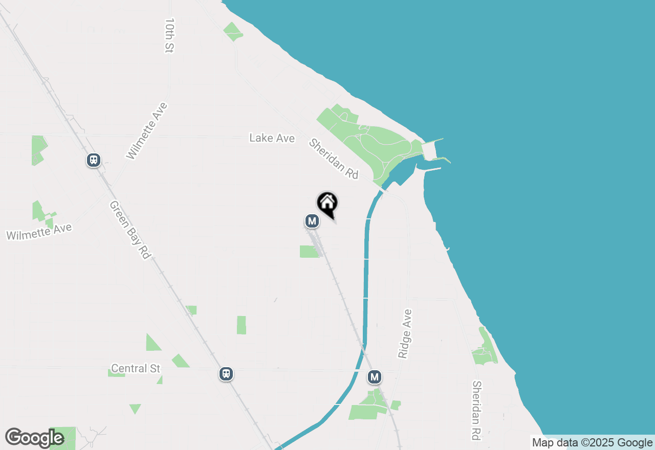 Map of 419 3rd Street, Wilmette, IL 60091