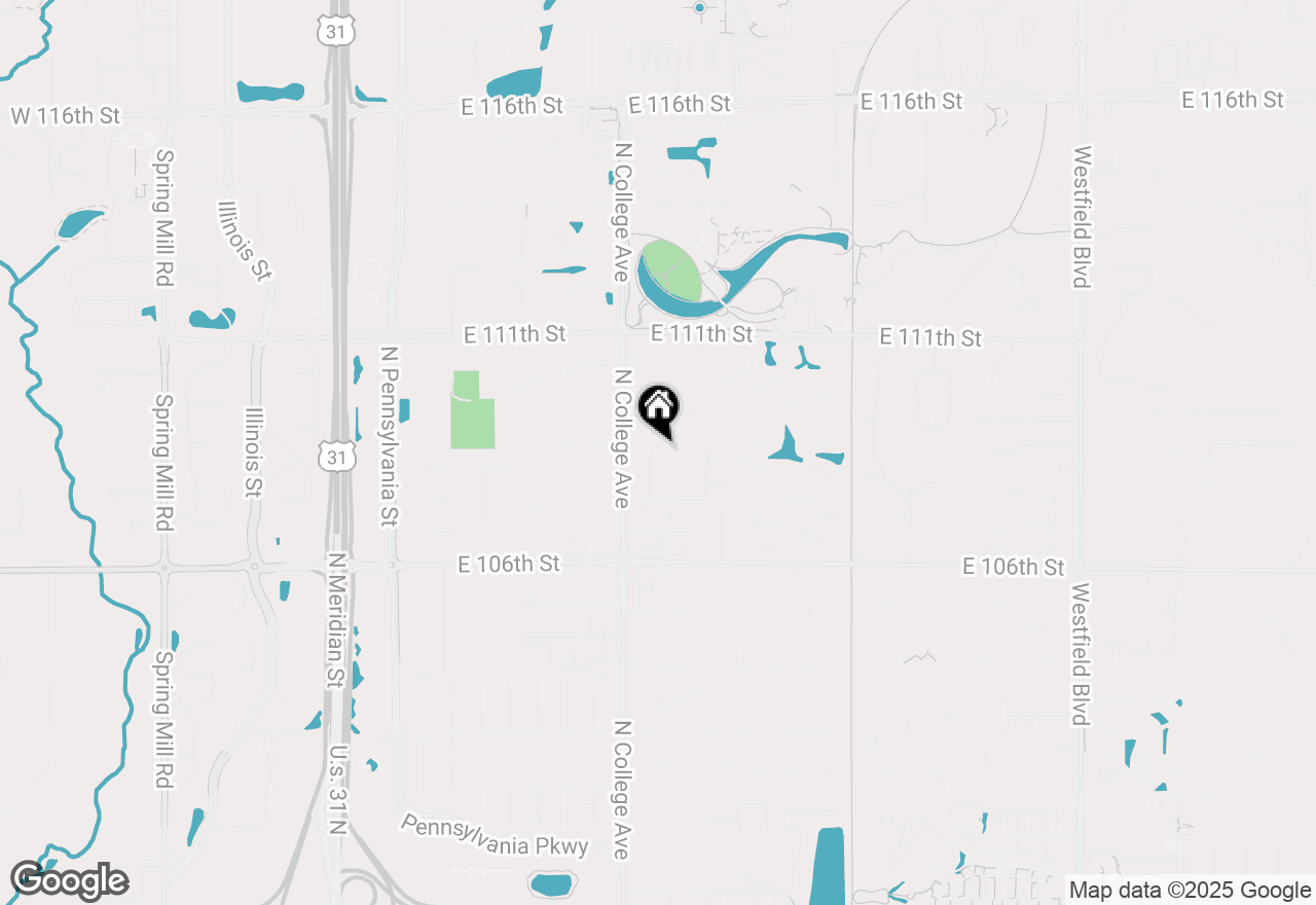 Map of 10845 Bellefontaine Street, Carmel, IN 46280