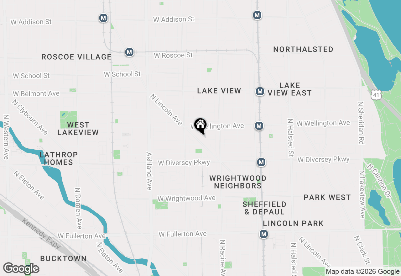 Map of 2918 N Lakewood Avenue #2, Chicago, IL 60657