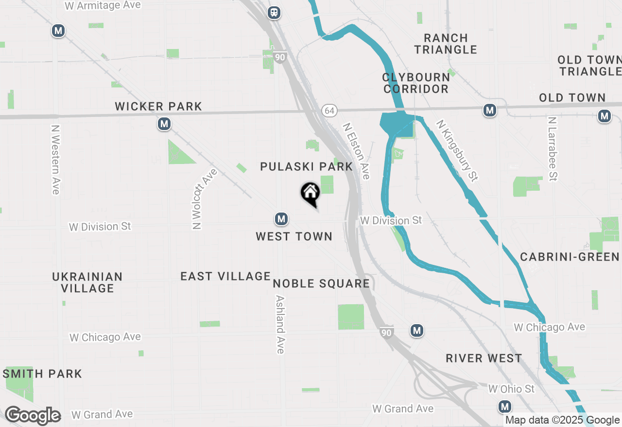 Map of 1215 N Greenview Avenue #2W, Chicago, IL 60642