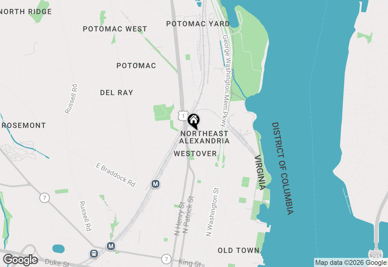 Map of 1341 Argall Place, Alexandria, VA 22314