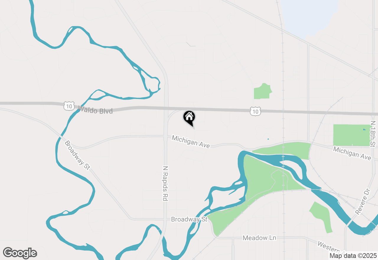 Map of 1001 N 40th St, Manitowoc, WI 54220