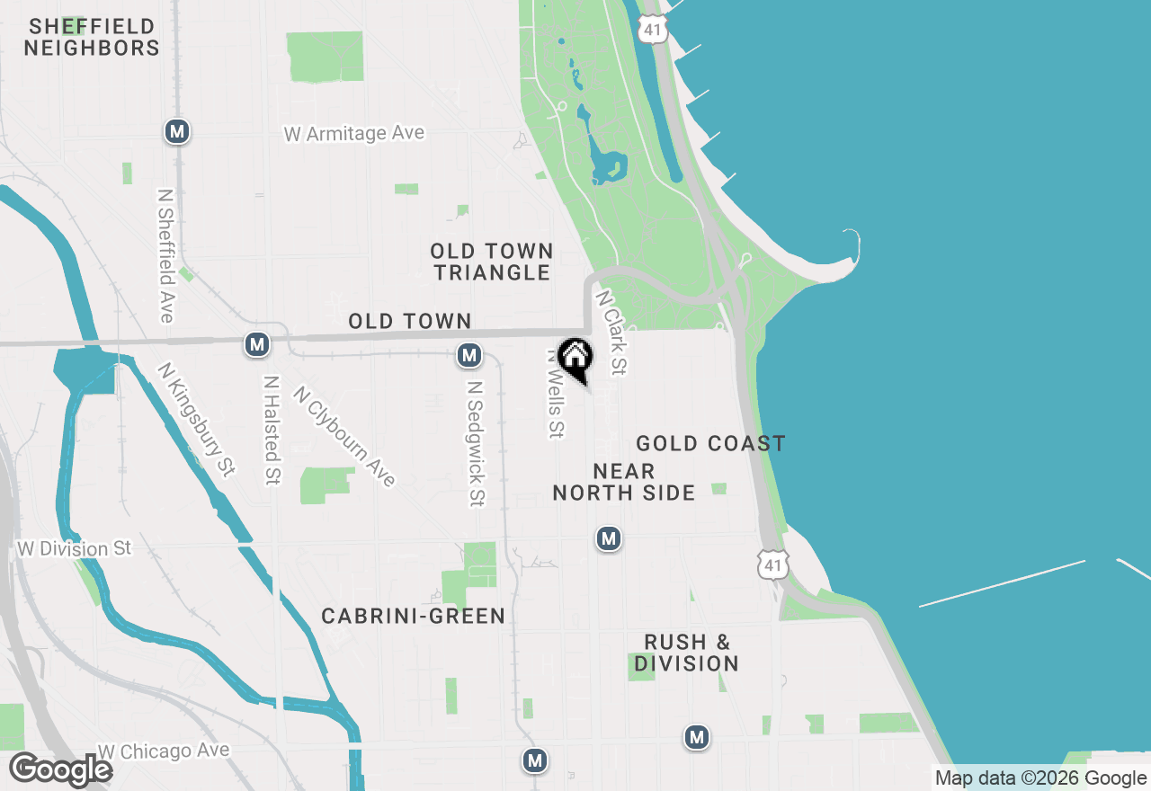 Map of 155 W Burton Place #15, Chicago, IL 60610