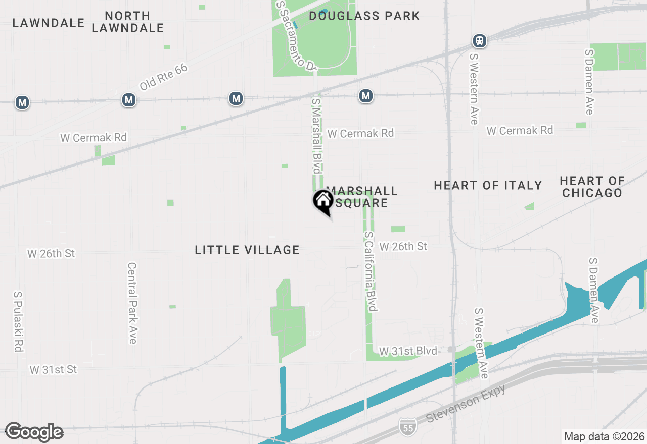 Map of 2917 W 25th Street #1R, Chicago, IL 60623