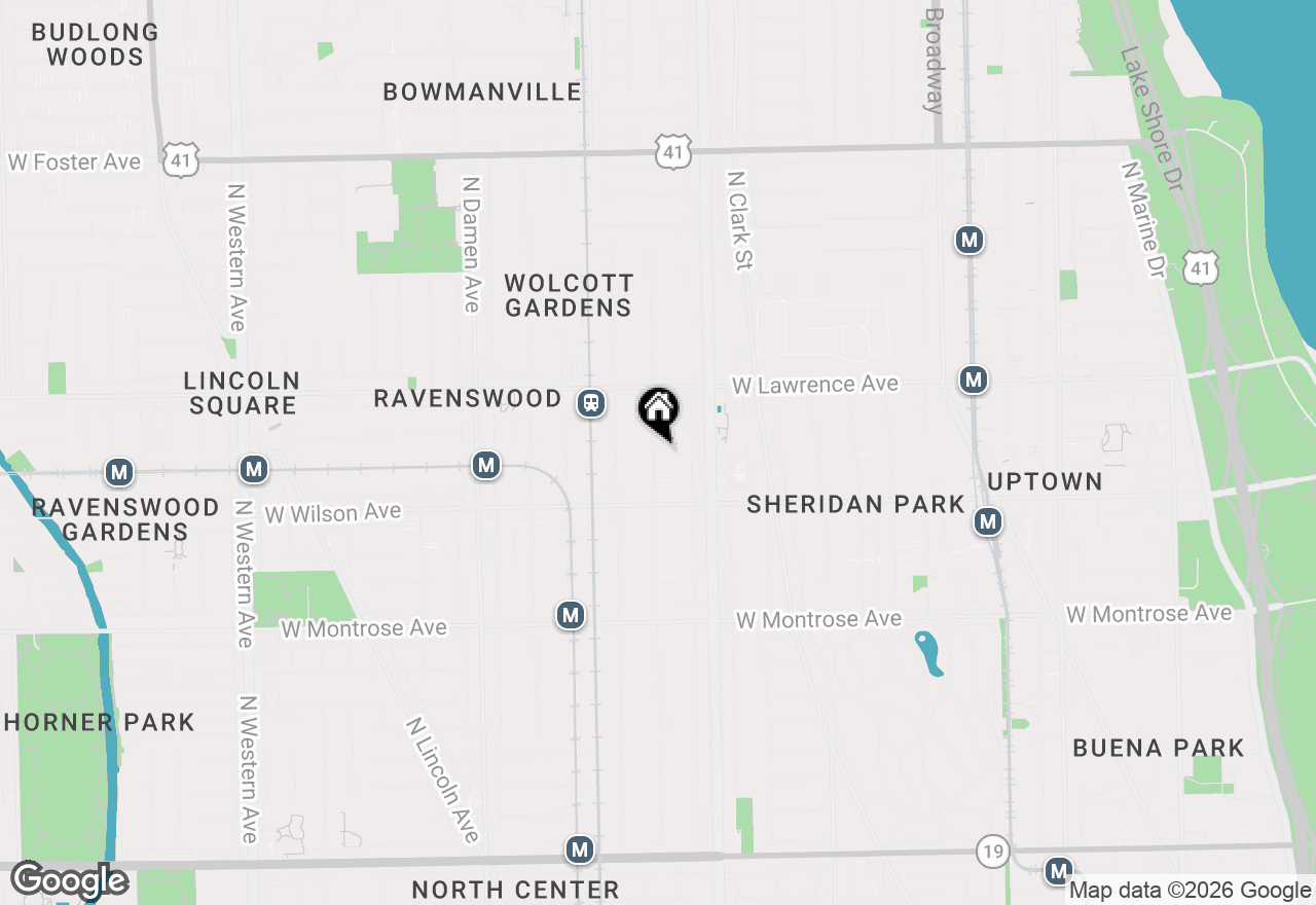 Map of 1713 W Leland Avenue #2, Chicago, IL 60640
