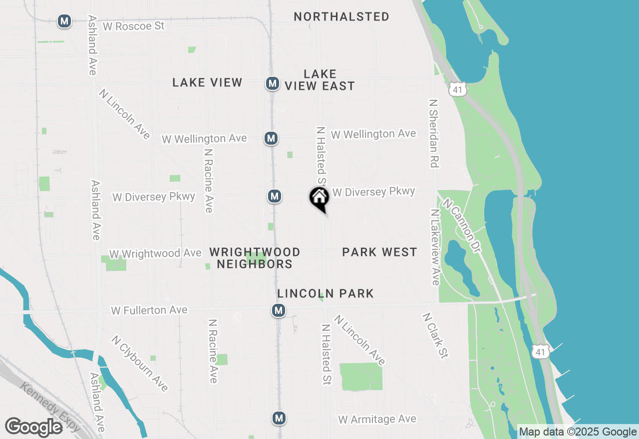 Map of 2666 N Halsted Street #504, Chicago, IL 60614