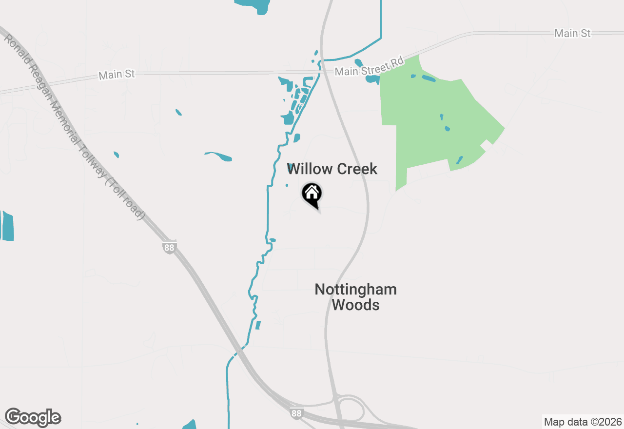 Map of 43W795 Willow Creek Drive, Elburn, IL 60119