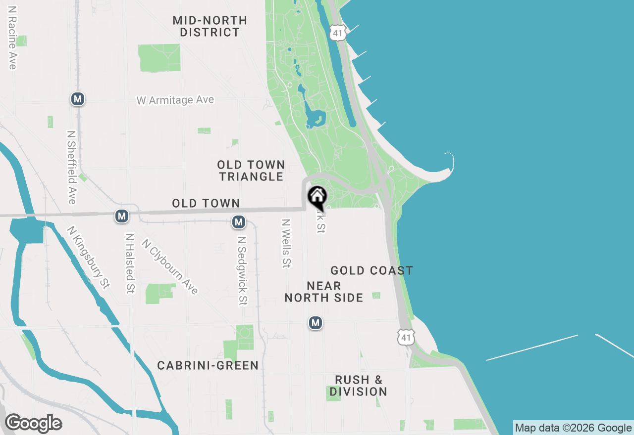 Map of 1550 N Clark Street #502, Chicago, IL 60610