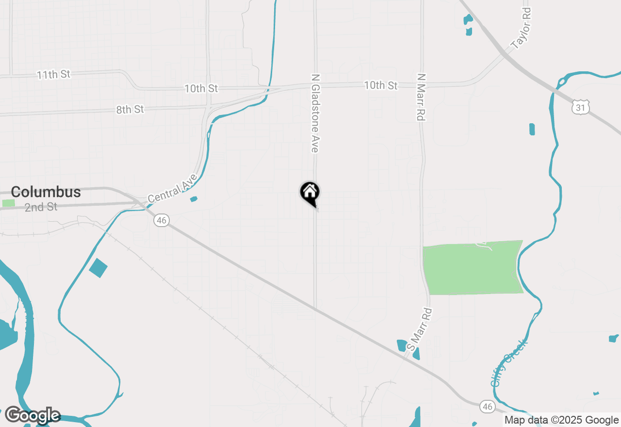 Map of 210 N Gladstone Avenue, Columbus, IN 47201
