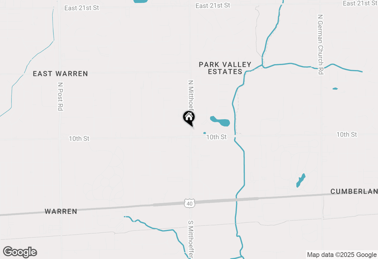 Map of 1026 N Mitthoefer Road, Indianapolis, IN 46229