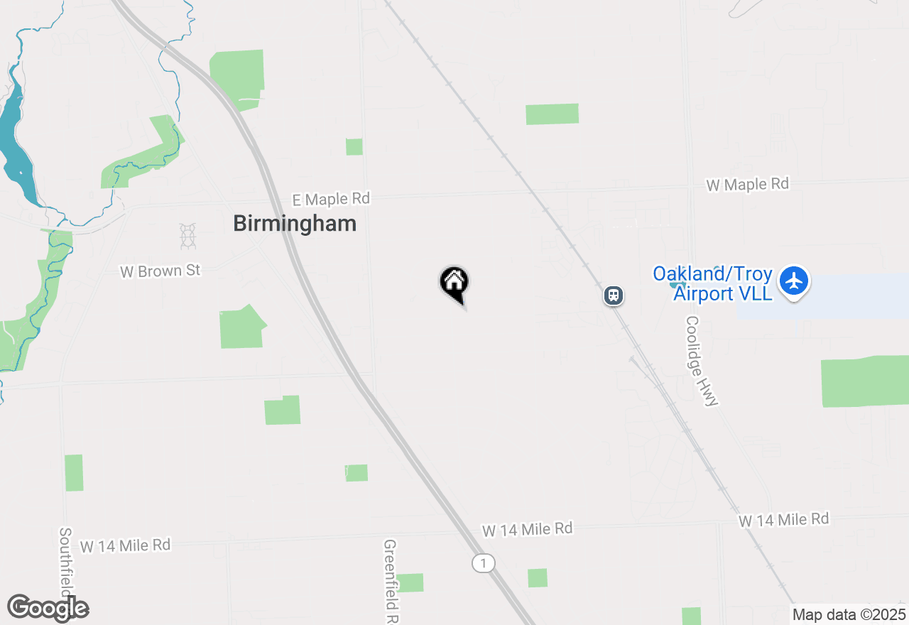 Map of 1617 Holland Street, Birmingham, MI 48009