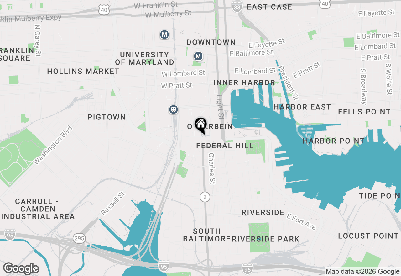 Map of 101 W Hill Street, Baltimore, MD 21230