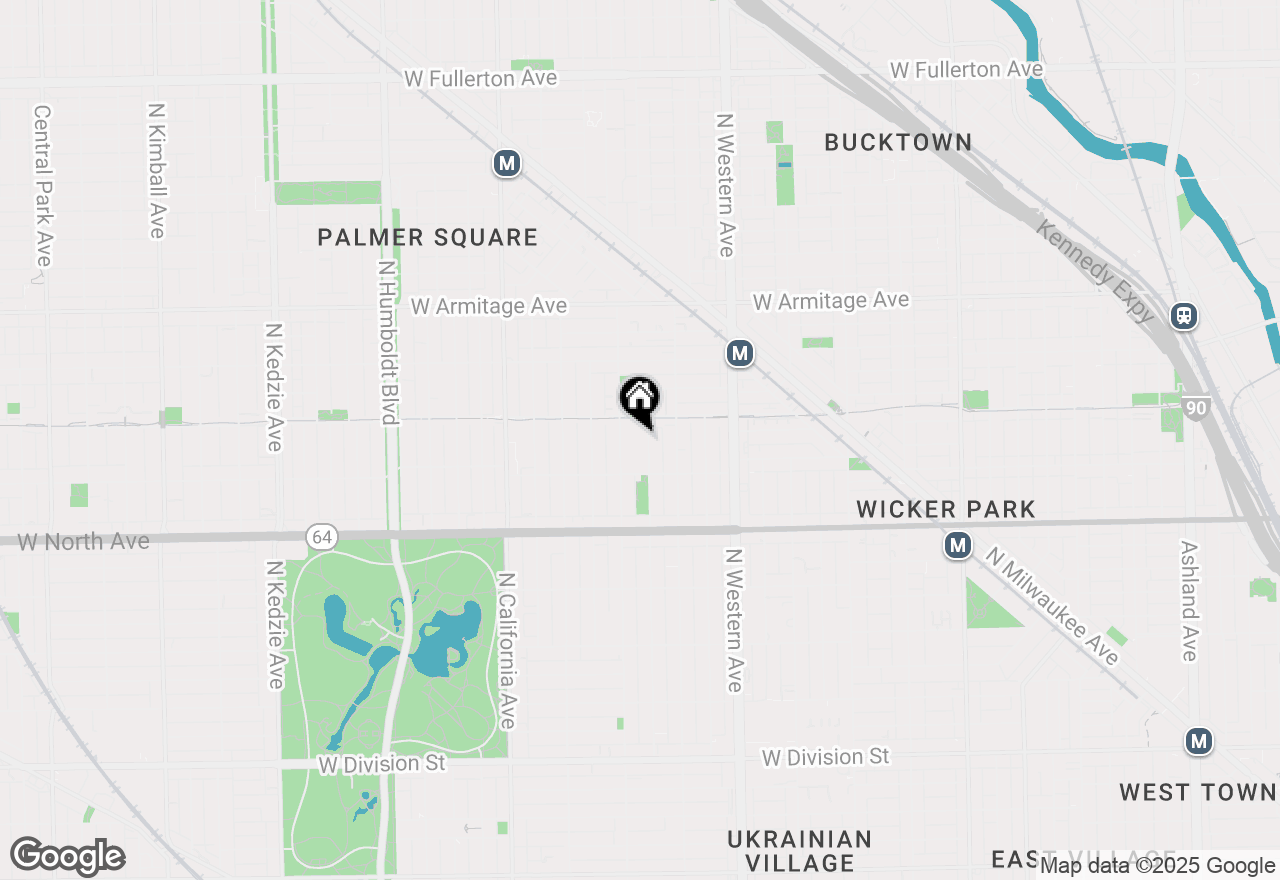 Map of 1740 N Maplewood Avenue #205, Chicago, IL 60647