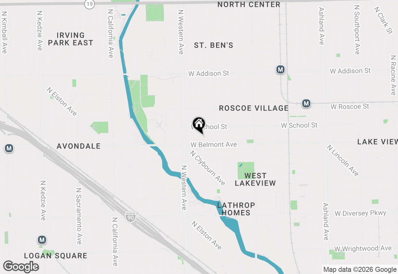 Map of 2307 W Melrose Street #F, Chicago, IL 60618