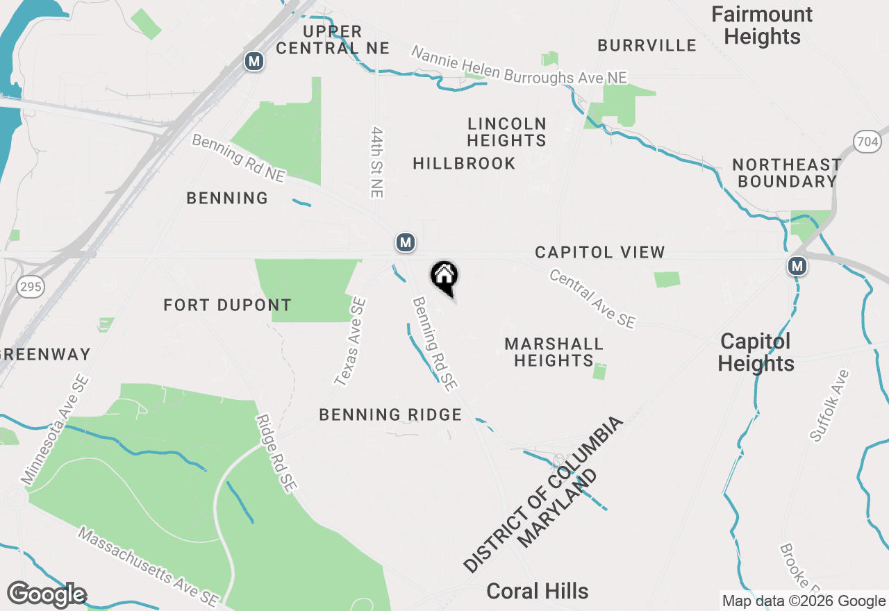 Map of 4608 Bass Place Se, Washington, DC 20019