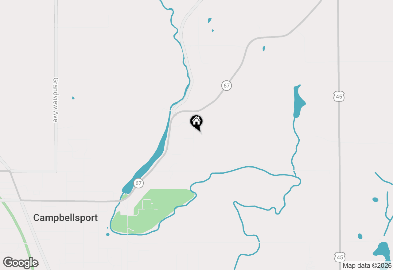 Map of N1841 Shale Ave, Campbellsport, WI 53010