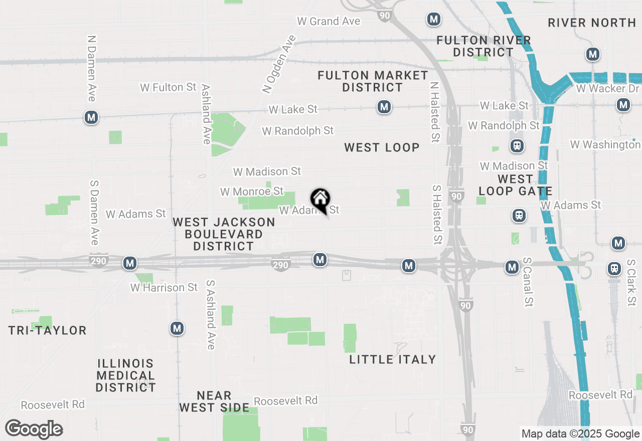 Map of 222 S Racine Avenue #207, Chicago, IL 60607
