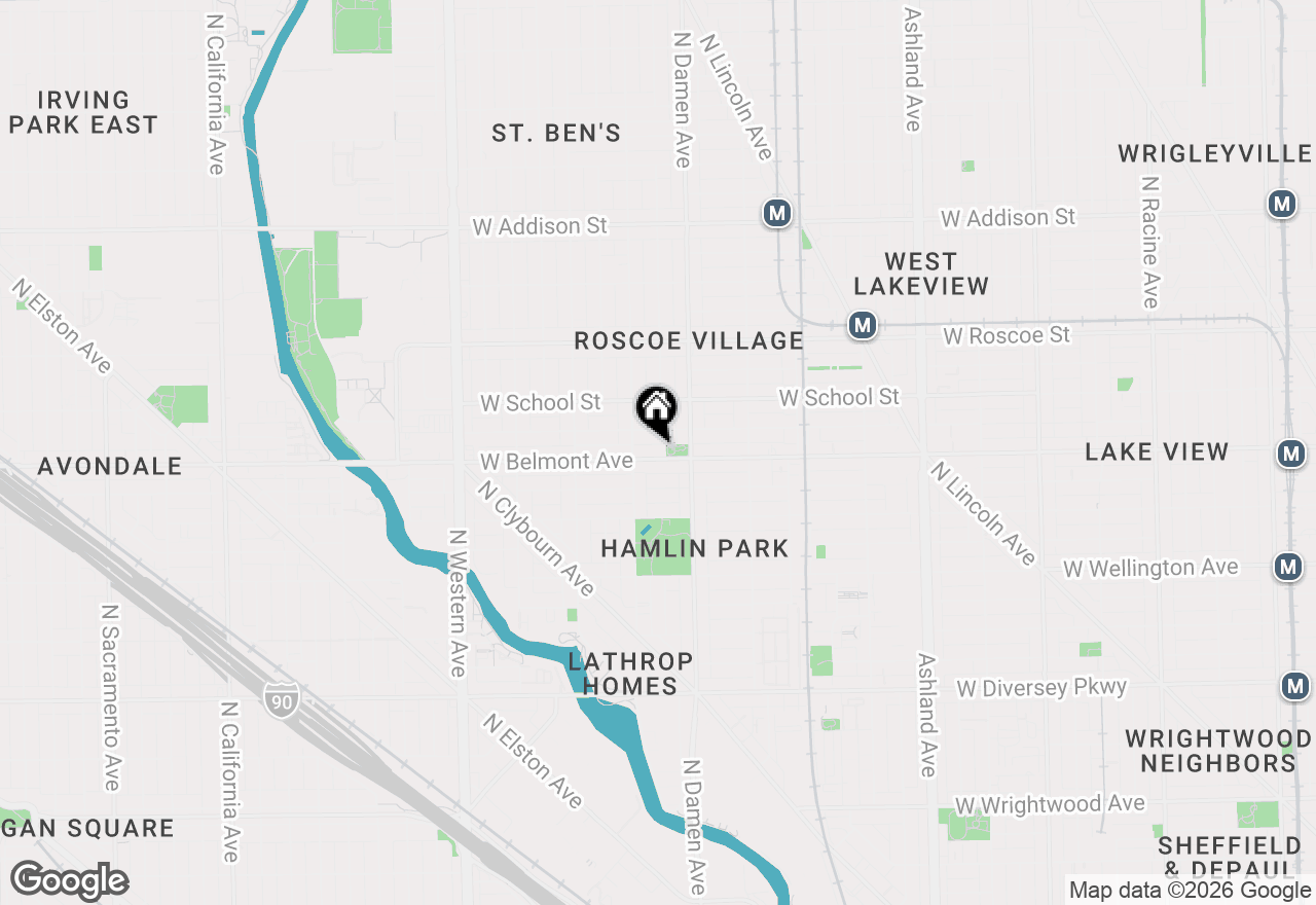 Map of 2040 W Belmont Avenue #405, Chicago, IL 60618