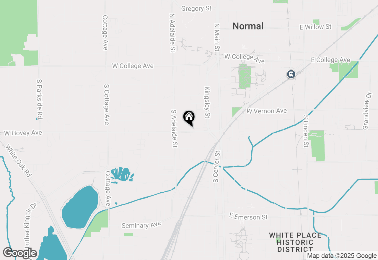 Map of 1004 W Hovey Avenue, Normal, IL 61761