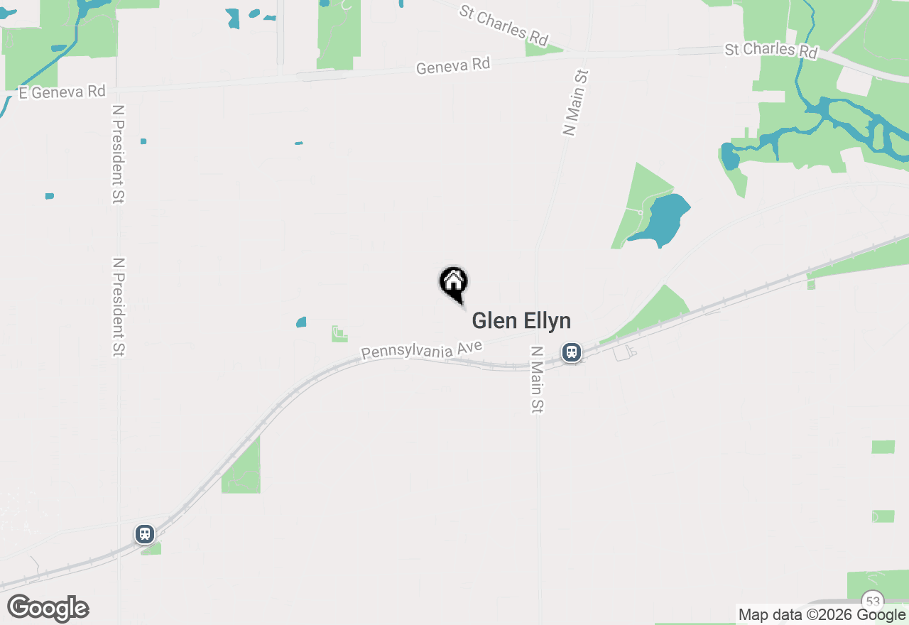 Map of 415 Anthony Street, Glen Ellyn, IL 60137
