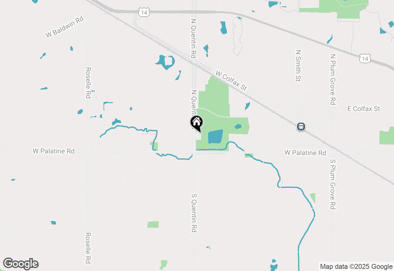 Map of 77 N Quentin Road #204, Palatine, IL 60067