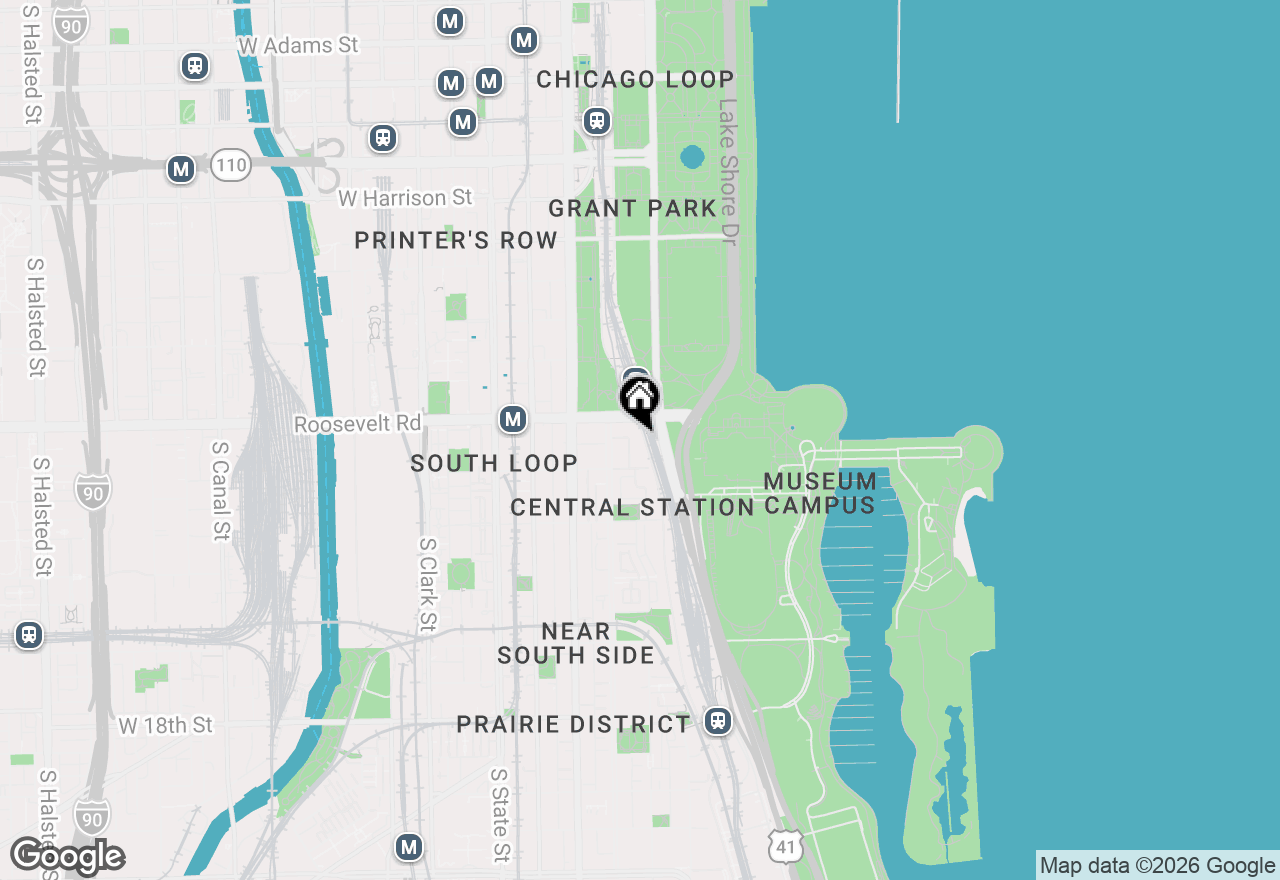 Map of 1211 S Prairie Avenue #1305, Chicago, IL 60605