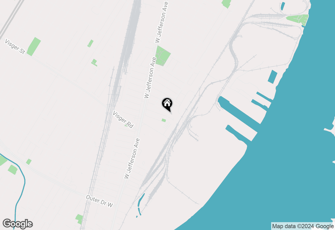 Map of 74 E Rockwood Street, Ecorse, MI 48229