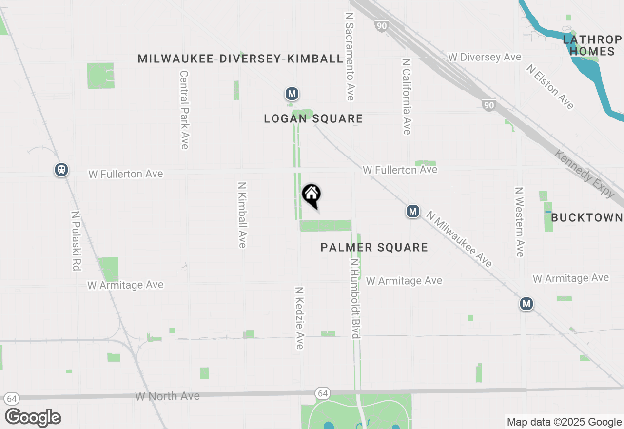 Map of 3114 W Palmer Square, Chicago, IL 60647