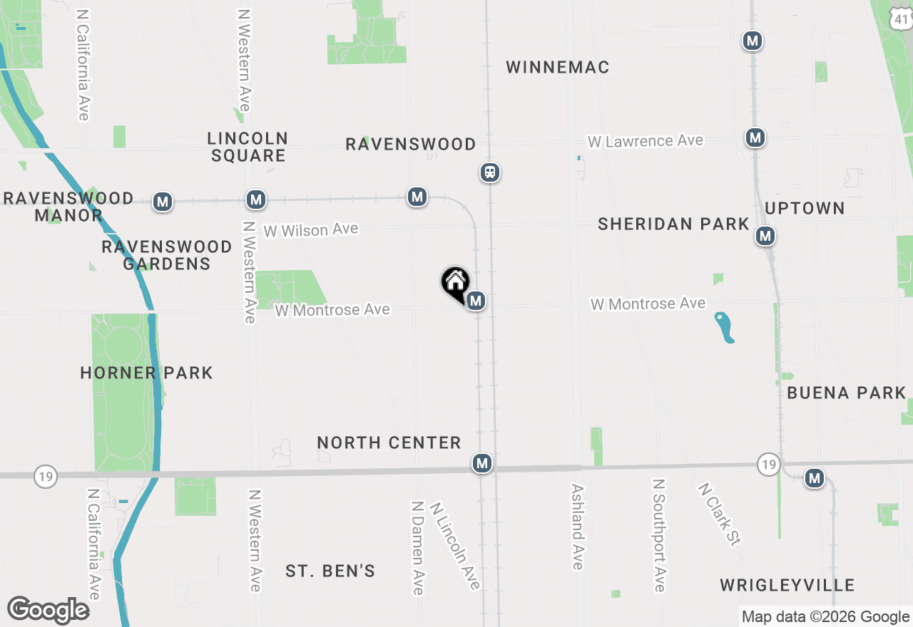 Map of 1915 W Montrose Avenue #2, Chicago, IL 60613